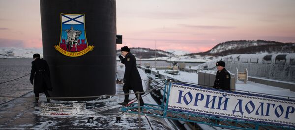 O submarino nuclear Yury Dolgoruky Frota do Norte da Marinha Russa O submarino nuclear Yury Dolgoruky Frota do Norte da Marinha Russa - Sputnik Brasil