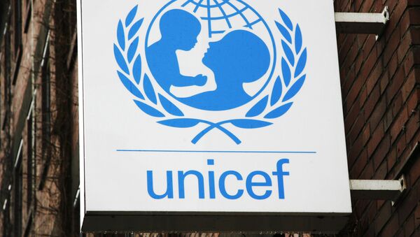 O logo de UNICEF em Colônia, Alemanha, 5 de fevereiro de 2008 - Sputnik Brasil