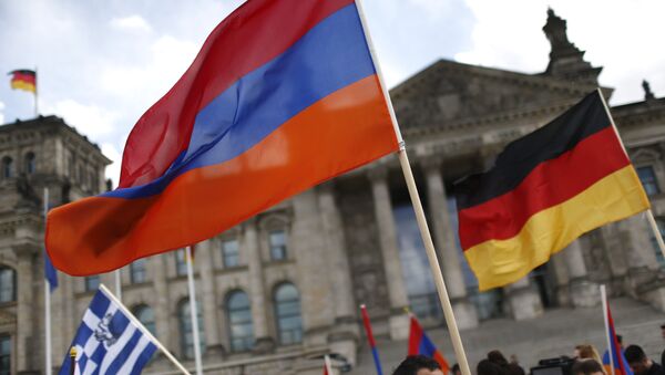 As bandeiras de Alemanha  e Armênia - Sputnik Brasil
