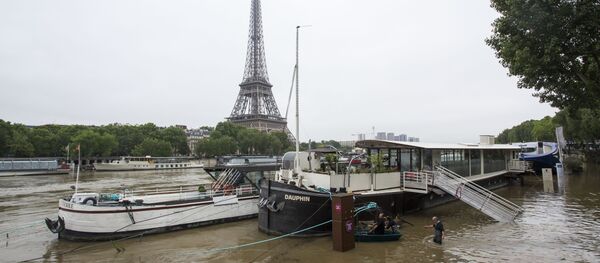 Cheia do Sena em Paris depois de dias de chuvas - Sputnik Brasil
