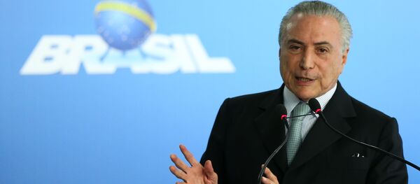 Michel Temer durante cerimônia de posse de Torquato Jardim no cargo de Ministro da Transparência, Fiscalização e Controle - Sputnik Brasil