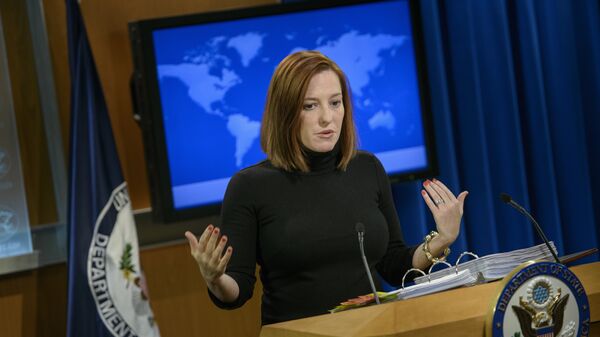 Jen Psaki, secretária de imprensa da Casa Branca. - Sputnik Brasil
