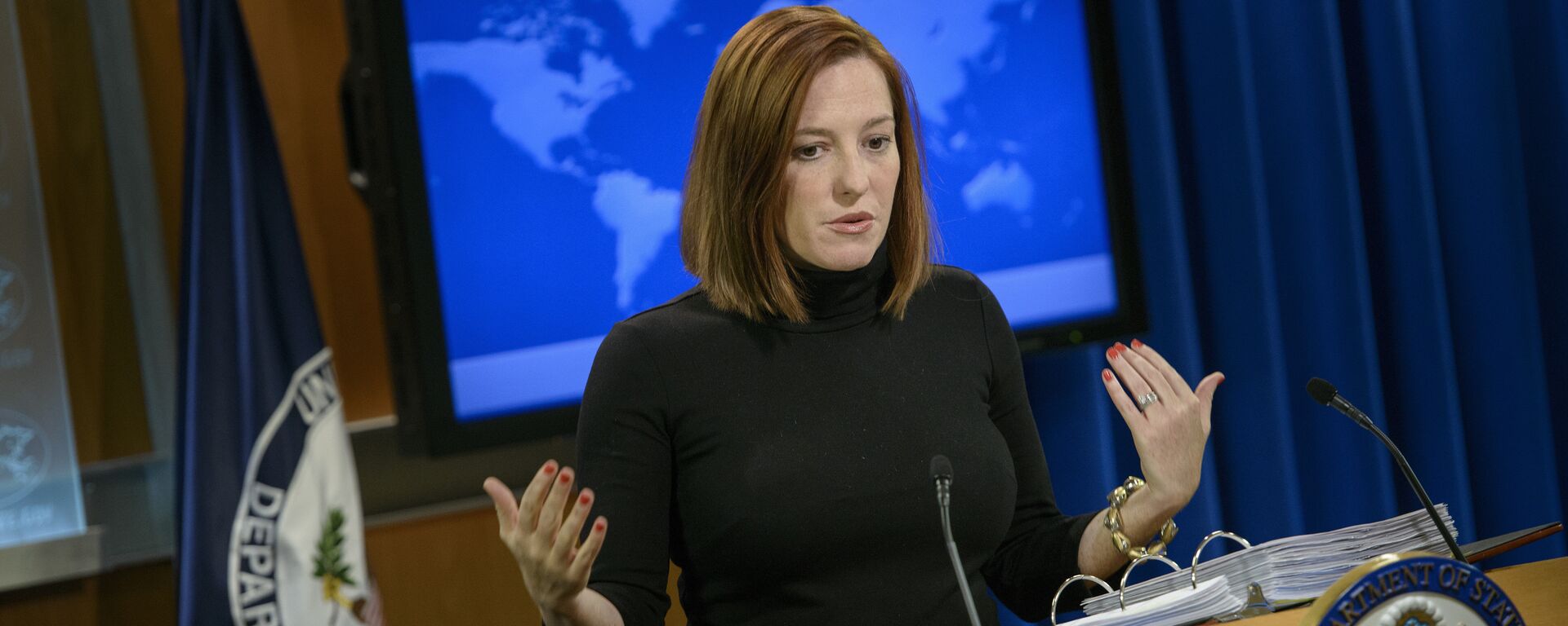 Jen Psaki, secretária de imprensa da Casa Branca. - Sputnik Brasil, 1920, 25.04.2022