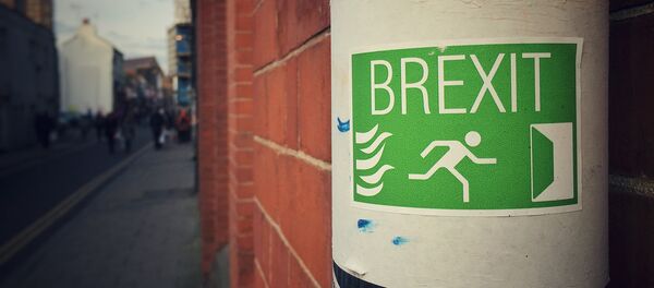Cartaz de apoio à saída da Grã-Bretanha da União Europeia - Sputnik Brasil