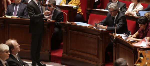 O primeiro-ministro francês Manuel Valls na Assembleia Nacional da França - Sputnik Brasil
