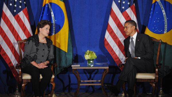 Dilma Rousseff e Barack Obama - Sputnik Brasil