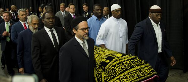 Funeral de Muhammad Ali no Freedom Hall, Louisville, Kentucky Funeral de Muhammad Ali no Freedom Hall, Louisville, Kentucky - Sputnik Brasil