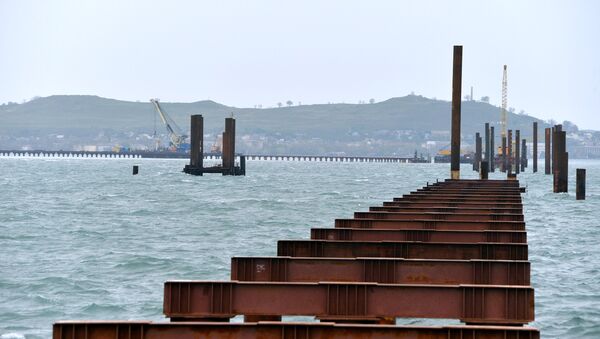 Construção da Ponte de Kerch na Criméia - Sputnik Brasil