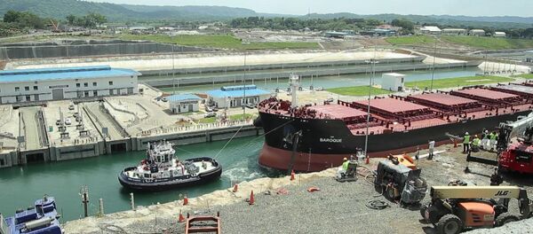 Teste final do canal do Panamá - Sputnik Brasil