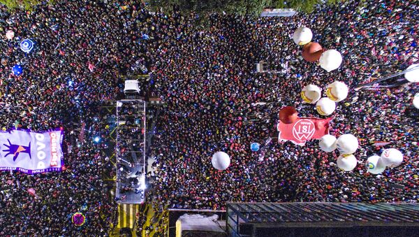 Ato contra o golpe na avenida Paulista - Sputnik Brasil