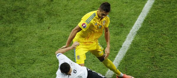 El partido entre Alemania y Ucrania - Sputnik Brasil