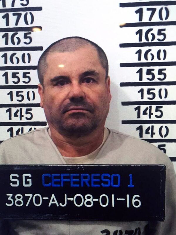 Foto de Joaquin Guzman Loera, apelidado de El Chapo, tirada pela polícia mexicana em 8 de janeiro de 2016 Foto de Joaquin Guzman Loera, apelidado de El Chapo, tirada pela polícia mexicana em 8 de janeiro de 2016 - Sputnik Brasil