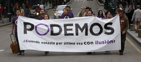 Podemos, um partido político espanhol de esquerda fundado em 2014 - Sputnik Brasil