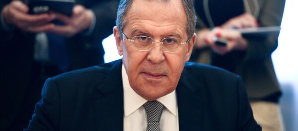 O ministro de Relações Exteriores russo Sergei Lavrov durante o encontro com a Federação Mundial de Câmaras Comerciais, Moscou, Rússia, 22 de junho de 2016 - Sputnik Brasil