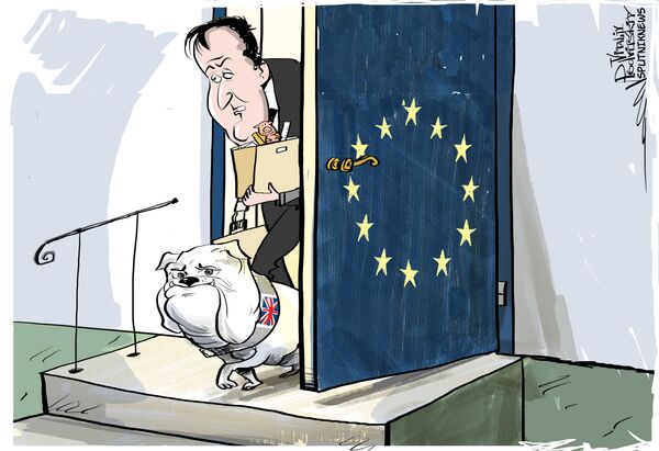 Cameronexit acompanha Brexit  - Sputnik Brasil