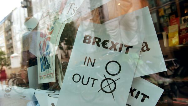 Cartel del Brexit en Berlín, Alemania - Sputnik Brasil