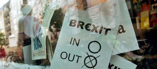 Cartel del Brexit en Berlín, Alemania Cartel del Brexit en Berlín, Alemania - Sputnik Brasil