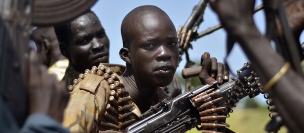 South Sudan government soldiers in the town of Koch, Unity state, South Sudan, Friday, Sept. 25, 2015 - Sputnik Brasil