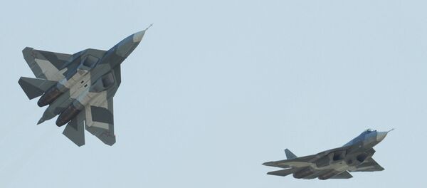 Caças de quinta geração T-50 - Sputnik Brasil