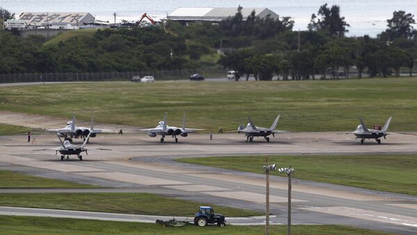 Aviões da Força Aérea F-22 Raptors e F-15 Eagles (foto de arquivo) - Sputnik Brasil
