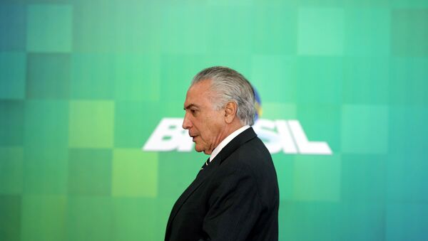 Michel Temer durante uma cerimônia dedicada ao Bolsa Família em 29 de junho de 2016 - Sputnik Brasil