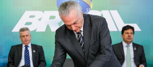 Michel Temer durante Cerimônia de liberação de recursos para Educação Básica e Superior - Sputnik Brasil