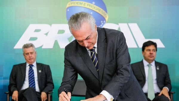 Michel Temer durante Cerimônia de liberação de recursos para Educação Básica e Superior - Sputnik Brasil