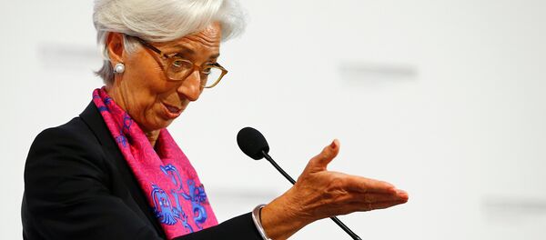 A chefe do FMI, Christine Lagarde, discursa durante um evento em Viena em 17 de junho de 2016 - Sputnik Brasil