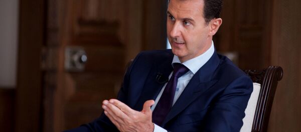 Presidente sírio, Bashar Assad, durante uma entrevista - Sputnik Brasil