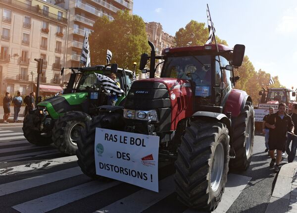 Sob protestos de fazendeiros franceses, Macron defende acordo com o Mercosul - Sputnik Brasil