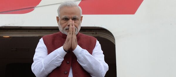 Em julho de 2015, Narendra Modi representou a Índia na cúpula dos BRICS em Ufá - Sputnik Brasil