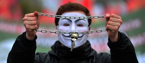 Um simpatizante do Anonymous - Sputnik Brasil