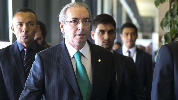 O Deputado Federal Eduardo Cunha renuncia à presidência da Câmara - Sputnik Brasil
