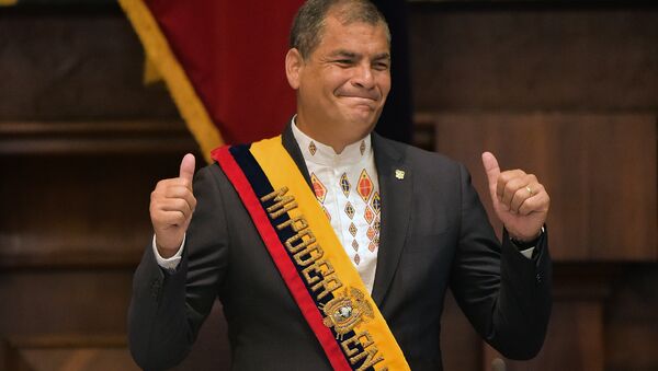 O presidente do Equador, Rafael Correa - Sputnik Brasil