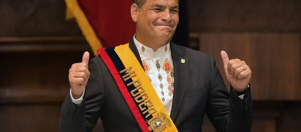O presidente do Equador, Rafael Correa - Sputnik Brasil