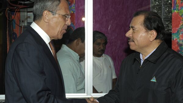 Sergei Lavrov e Daniel Ortega - Sputnik Brasil