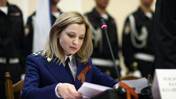 Natalia Poklonskaya na promotoria da Crimeia - Sputnik Brasil