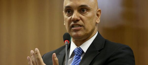 Ministro da Justiça, Alexndre de Moraes na coletiva após prisao de grupo suspeito de terrorismo nos Jogos Ministro da Justiça, Alexndre de Moraes na coletiva após prisao de grupo suspeito de terrorismo nos Jogos - Sputnik Brasil