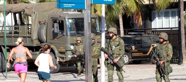 Forças Armadas reforçam a segurança no Rio para os Jogos Forças Armadas reforçam a segurança no Rio para os Jogos - Sputnik Brasil