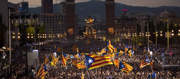 Em setembro de 2015, os catalães celebravam mais uma virada do processo independentista - Sputnik Brasil