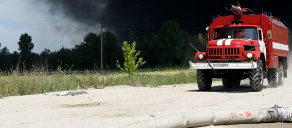 Carro de bombeiros ucranianos - Sputnik Brasil