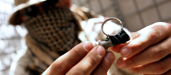 Engenheiro mostra o componente do dispositivo - Sputnik Brasil