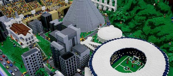 Maracanã, Maracanãzinho e pontos icônicos do Rio. Obra vai ficar em exposição no Boulevard Olímpico durante o período dos Jogos - Sputnik Brasil