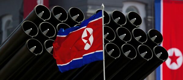 Bandeira nacional da Coreia do Norte - Sputnik Brasil