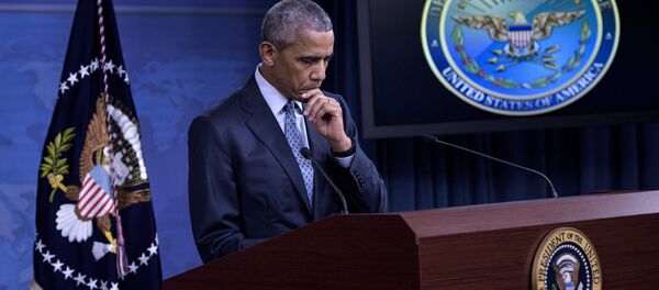 Presidente norte-americano Barack Obama responde às questões durante a conferência de imprensa no Pentágono, 4 de agosto de 2016 - Sputnik Brasil