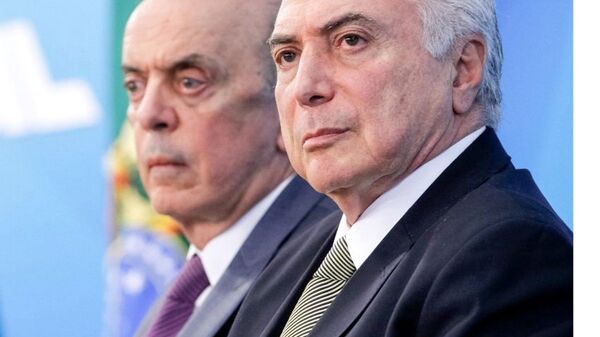 Ministro José Serra e presidente Michel Temer - Sputnik Brasil