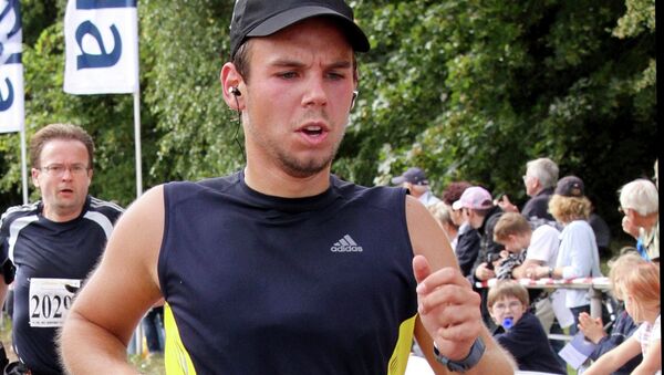 Andreas Lubitz competes at the Airportrun in Hamburg, northern Germany - Sputnik Brasil