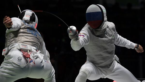 Timur Safin, na semi-final da Rio 2016 contra a equipe dos EUA - Sputnik Brasil