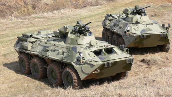 Veículos blindados de transporte BTR-82 e BTR-82A - Sputnik Brasil