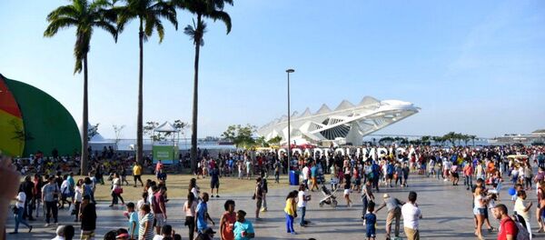 Boulevard Olímpico um dos principais locais turísticos durante os Jogos Olímpicos no Rio, que atraiu minlhares de visitantes - Sputnik Brasil